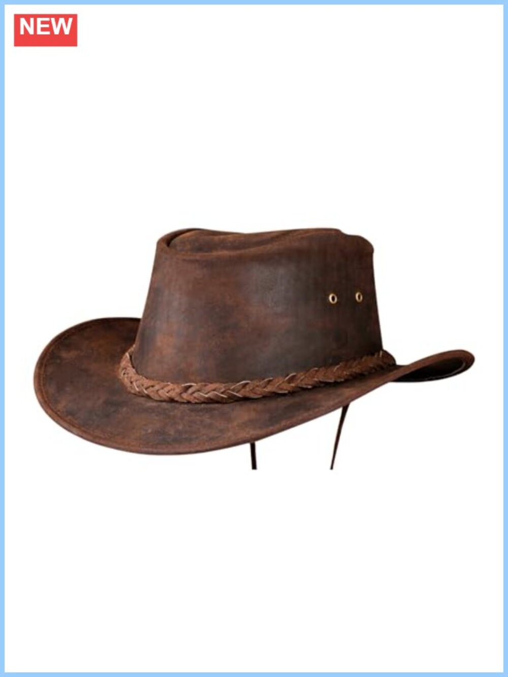 Leather Cowboy Hat Western Outback Australian Style for Men & Women